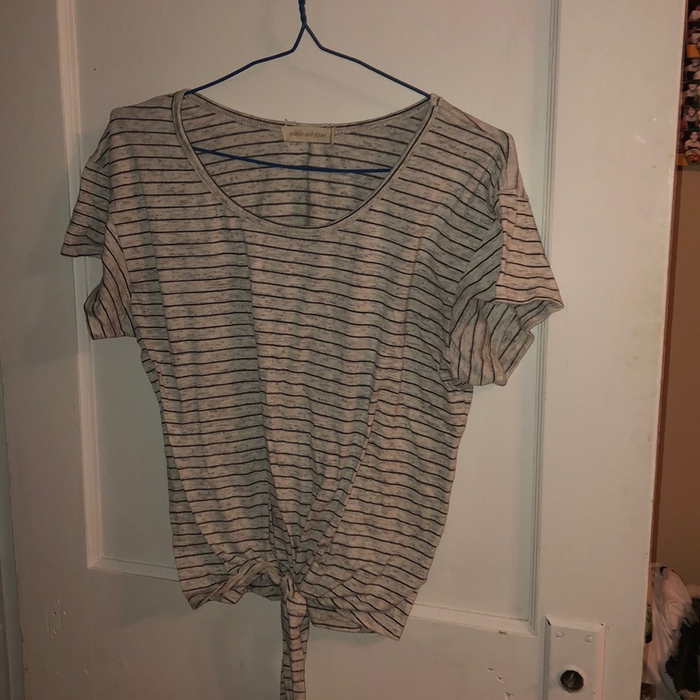 Striped Knotted T-Shirt